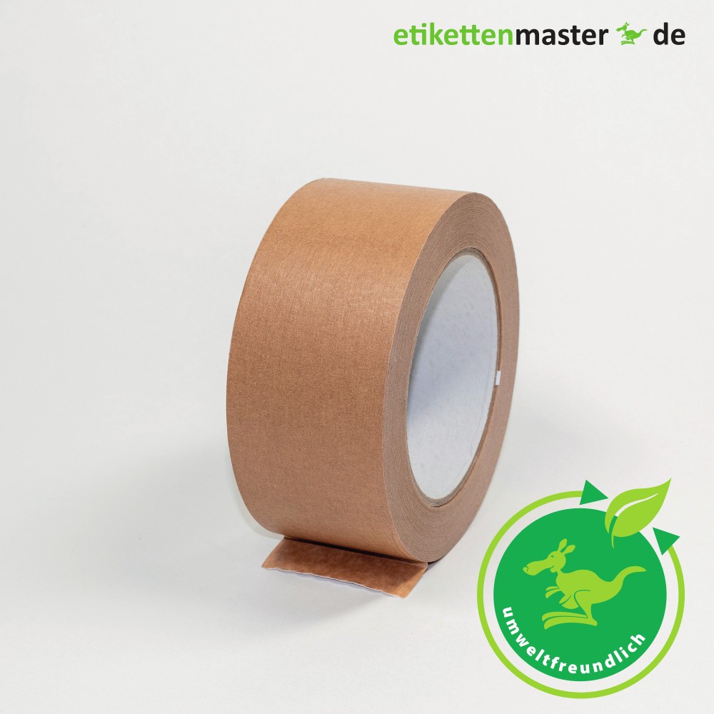 Paketklebeband, 50 mm x 50 lfm, Papier, braun, 105 µ, Kern 76mm Paketklebeband, 50 mm x 50 lfm, Papier, braun, 105 µ, Kern 76mm